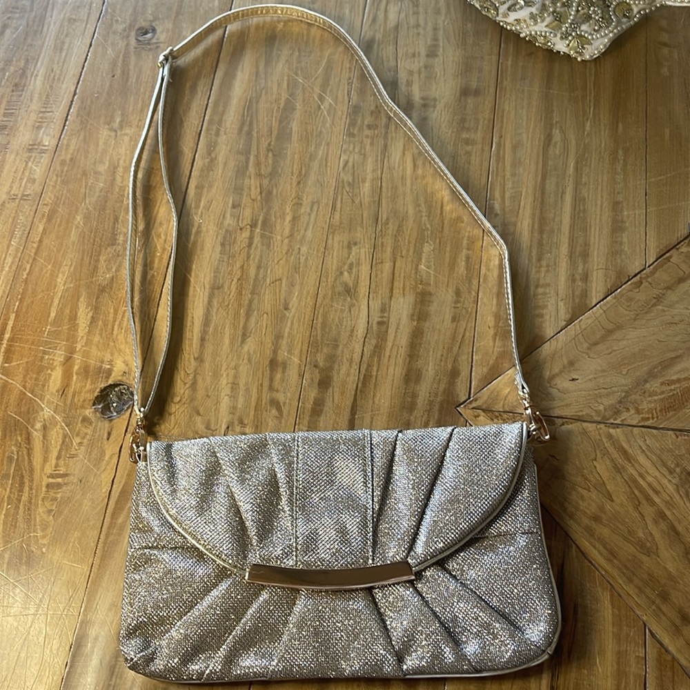 Call it Spring Gold Evening Bag Carry Shoulder - Picture 3 of 6